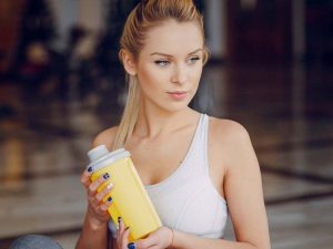 Woman Drinking a Shake