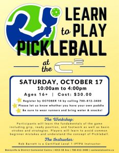 Learn to Play Pickleball poster and details
